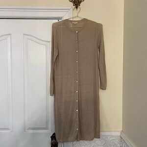 EILEEN FISHER Women’s Long Gauze Button Cardigan, Size Small.